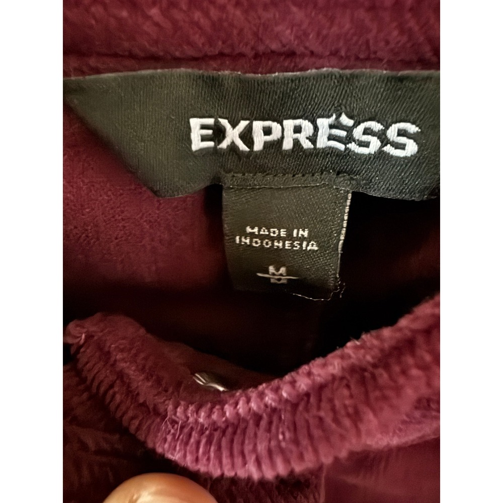 Y2k Corduroy Overall Dress Maroon - Picture 4 of 7